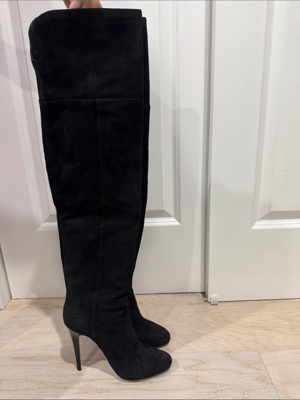 Jimmy Choo Giselle Sue Black Over-the-Knee Stiletto Boots